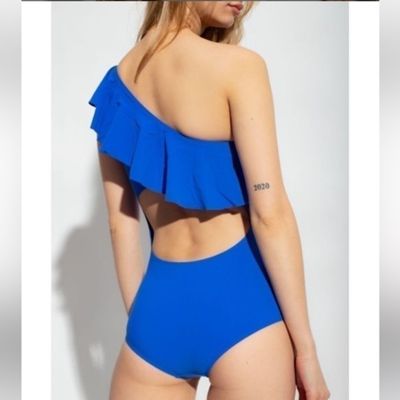 Isabel Marant Women's Metallic Blue 'sicilya' One-piece Swimsuit - Picture 2 of 5